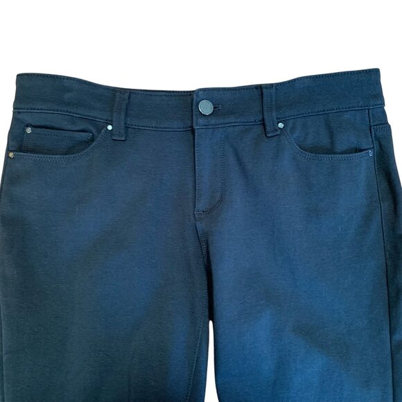 Ann Taylor Jet Black "Pajama Fabric (Stretchy) Jeans" Womens Size 6 - Picture 3 of 9